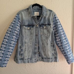 Kensie Jean Jacket with Quilted  Sleeves